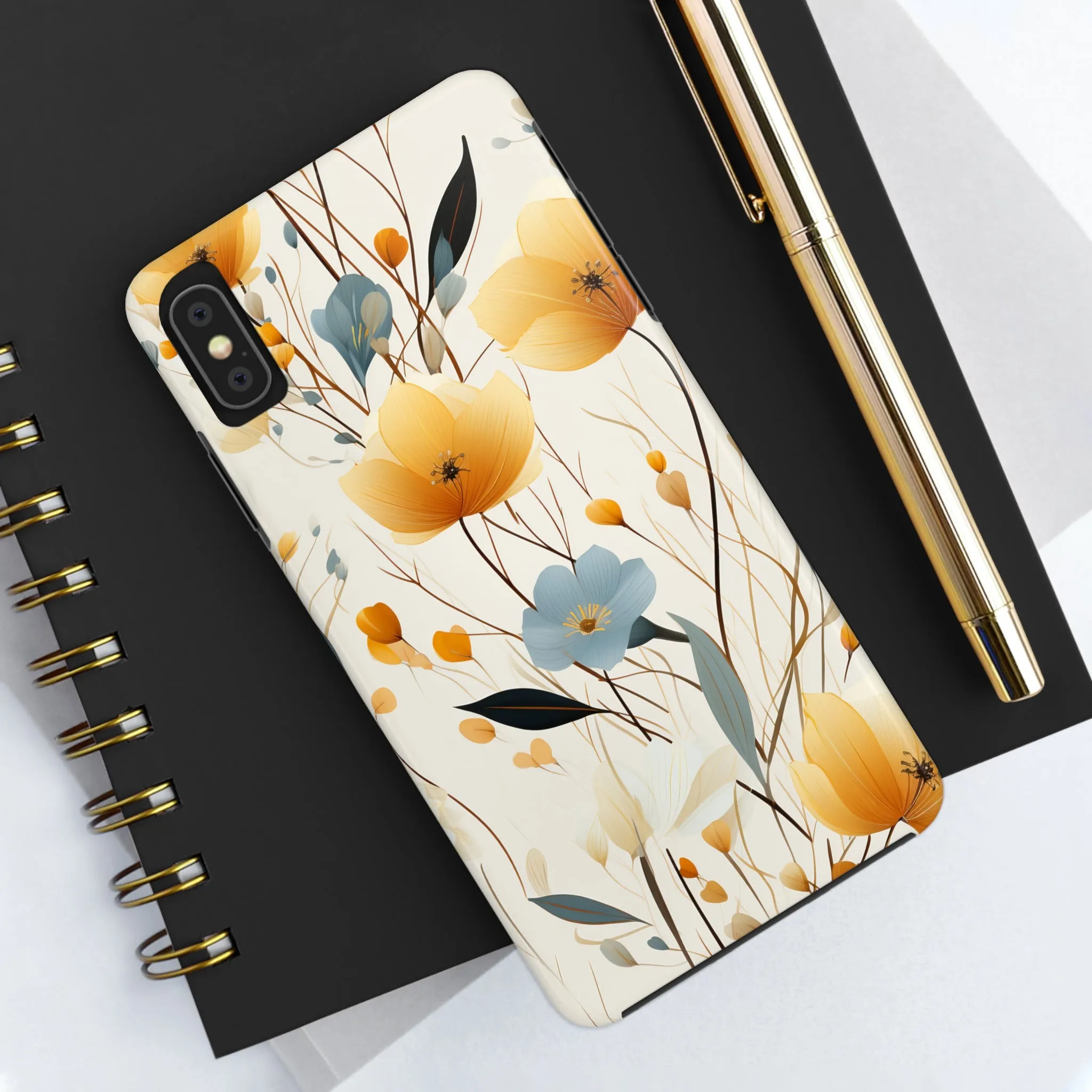 Wildflowers Muted Tones Digital print Design Tough Phone Case compatible with a large variety of iPhone models, Gift, Phone Case