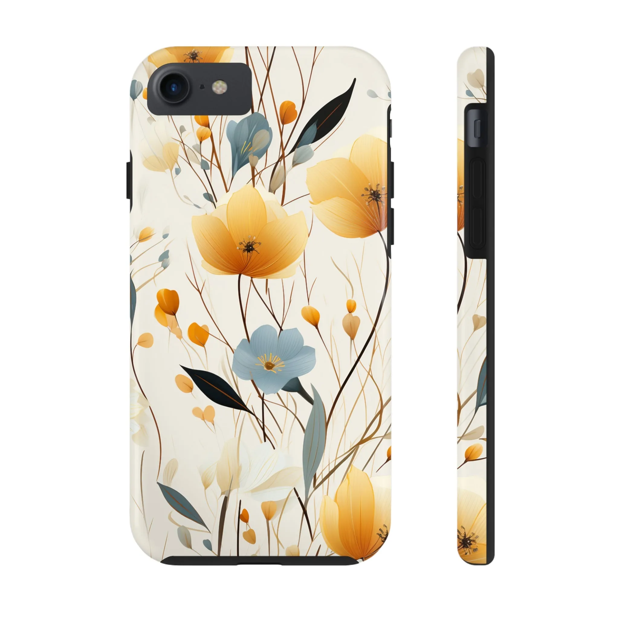 Wildflowers Muted Tones Digital print Design Tough Phone Case compatible with a large variety of iPhone models, Gift, Phone Case