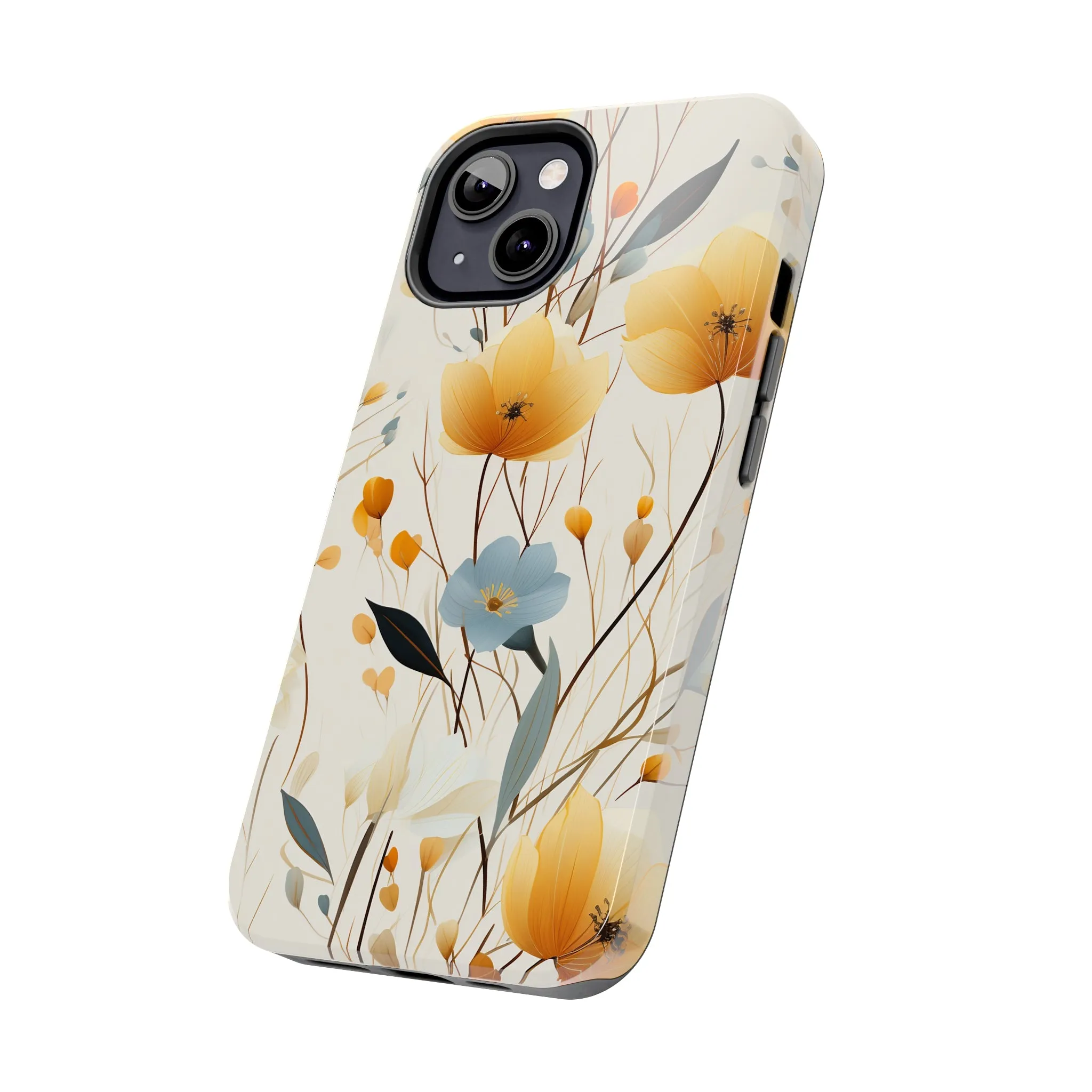 Wildflowers Muted Tones Digital print Design Tough Phone Case compatible with a large variety of iPhone models, Gift, Phone Case