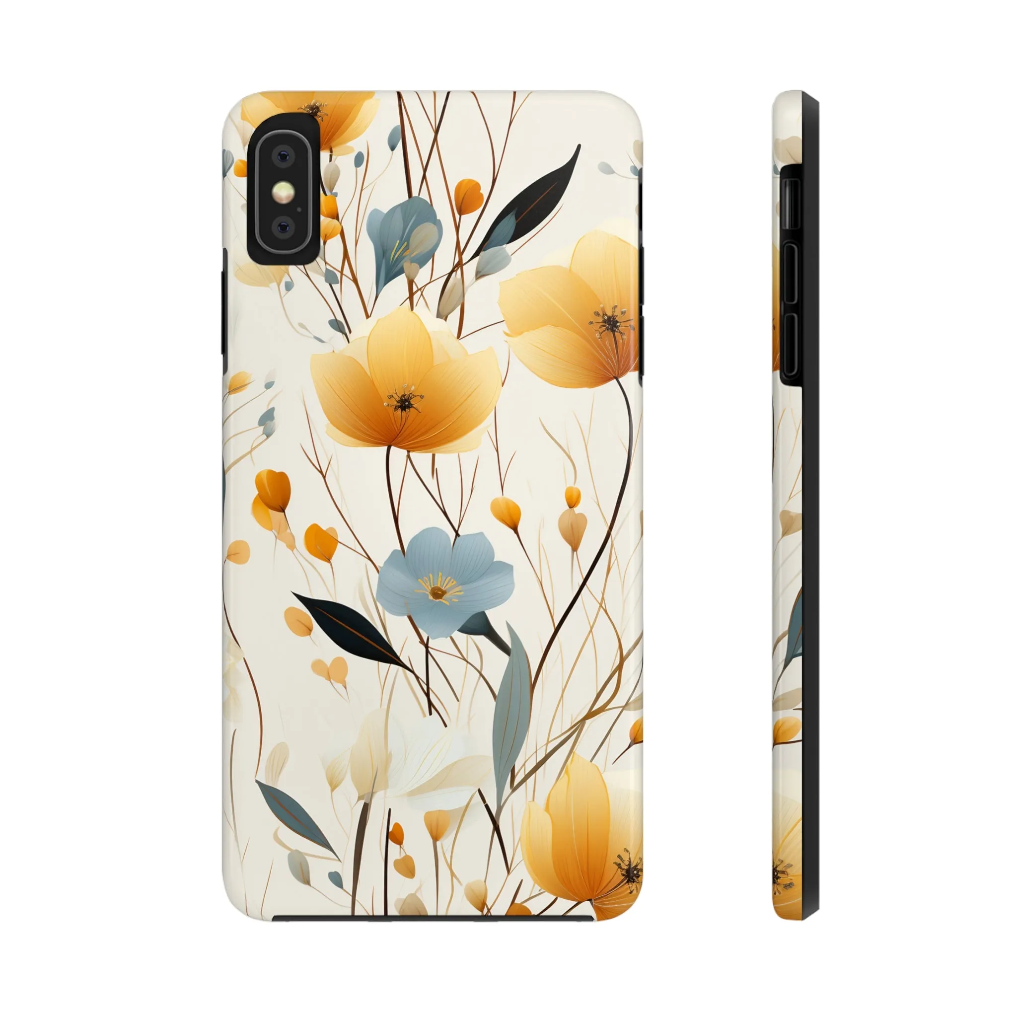 Wildflowers Muted Tones Digital print Design Tough Phone Case compatible with a large variety of iPhone models, Gift, Phone Case