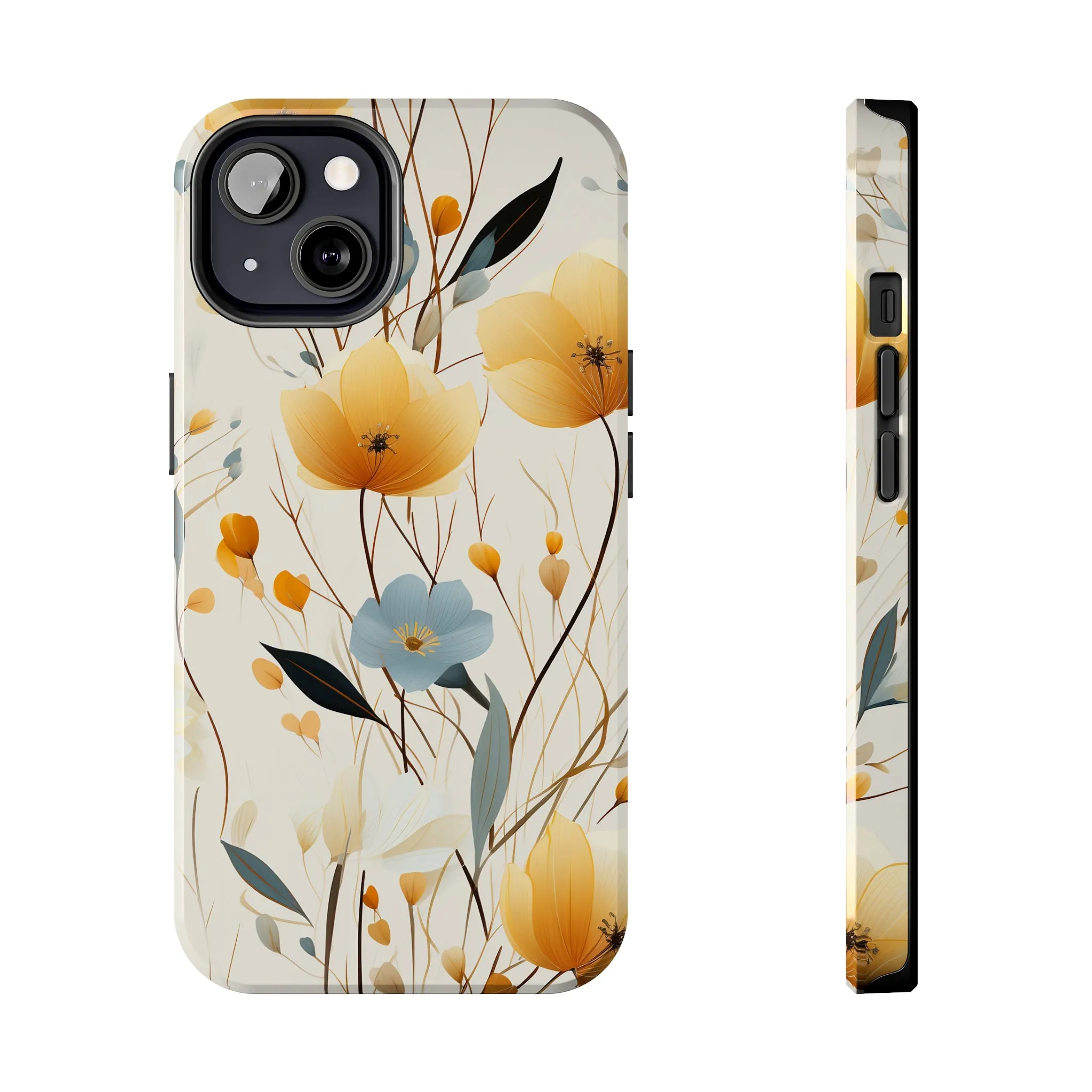 Wildflowers Muted Tones Digital print Design Tough Phone Case compatible with a large variety of iPhone models, Gift, Phone Case