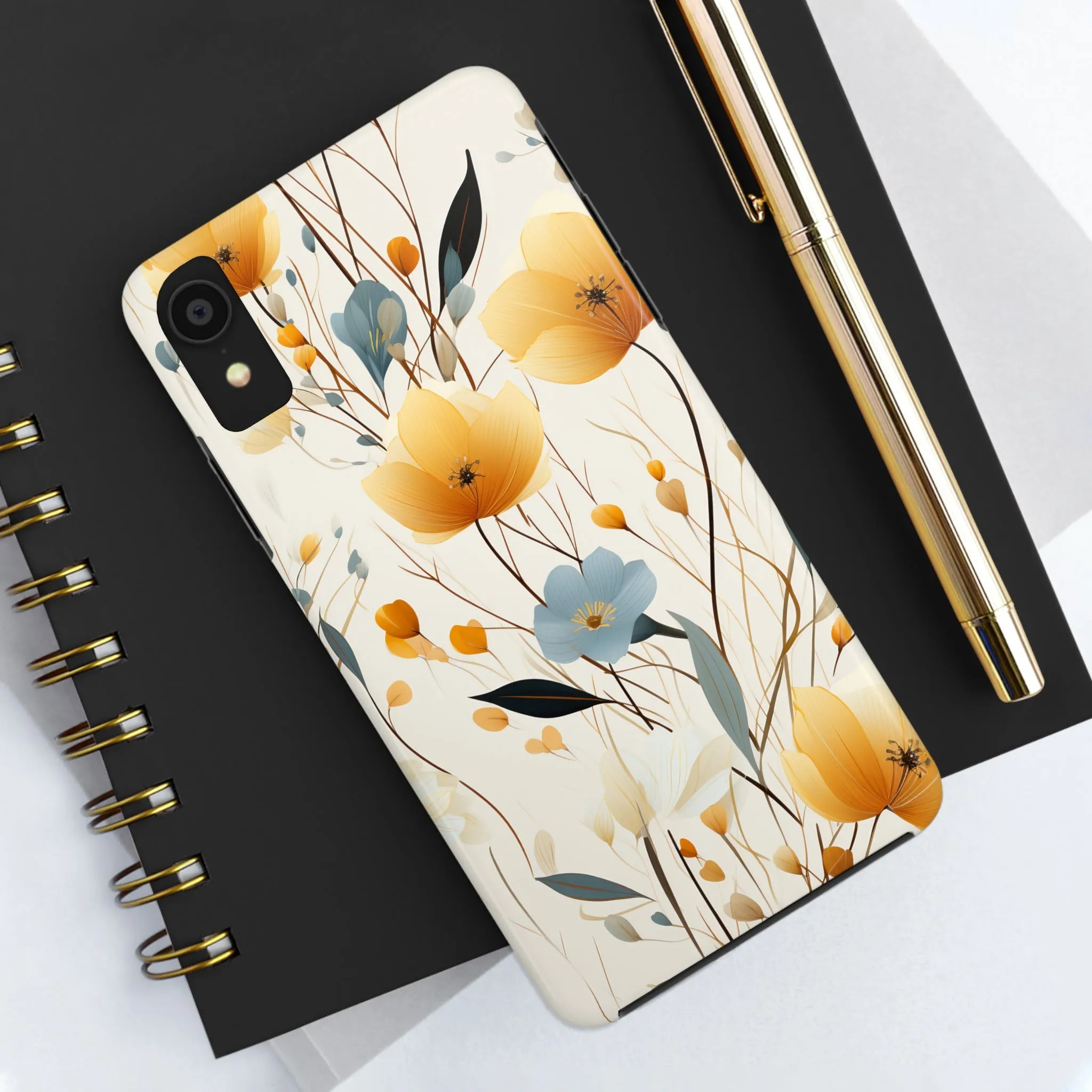 Wildflowers Muted Tones Digital print Design Tough Phone Case compatible with a large variety of iPhone models, Gift, Phone Case