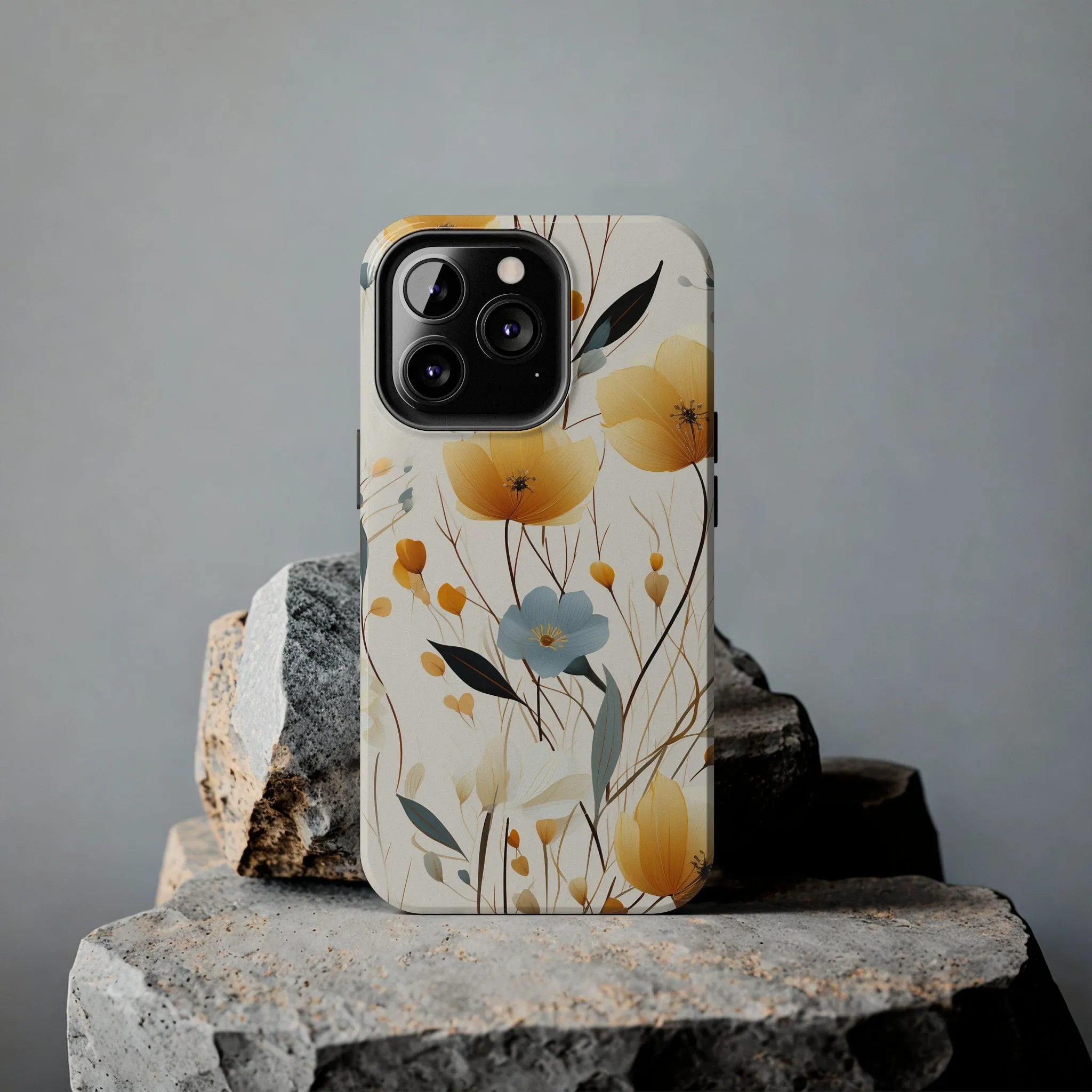 Wildflowers Muted Tones Digital print Design Tough Phone Case compatible with a large variety of iPhone models, Gift, Phone Case