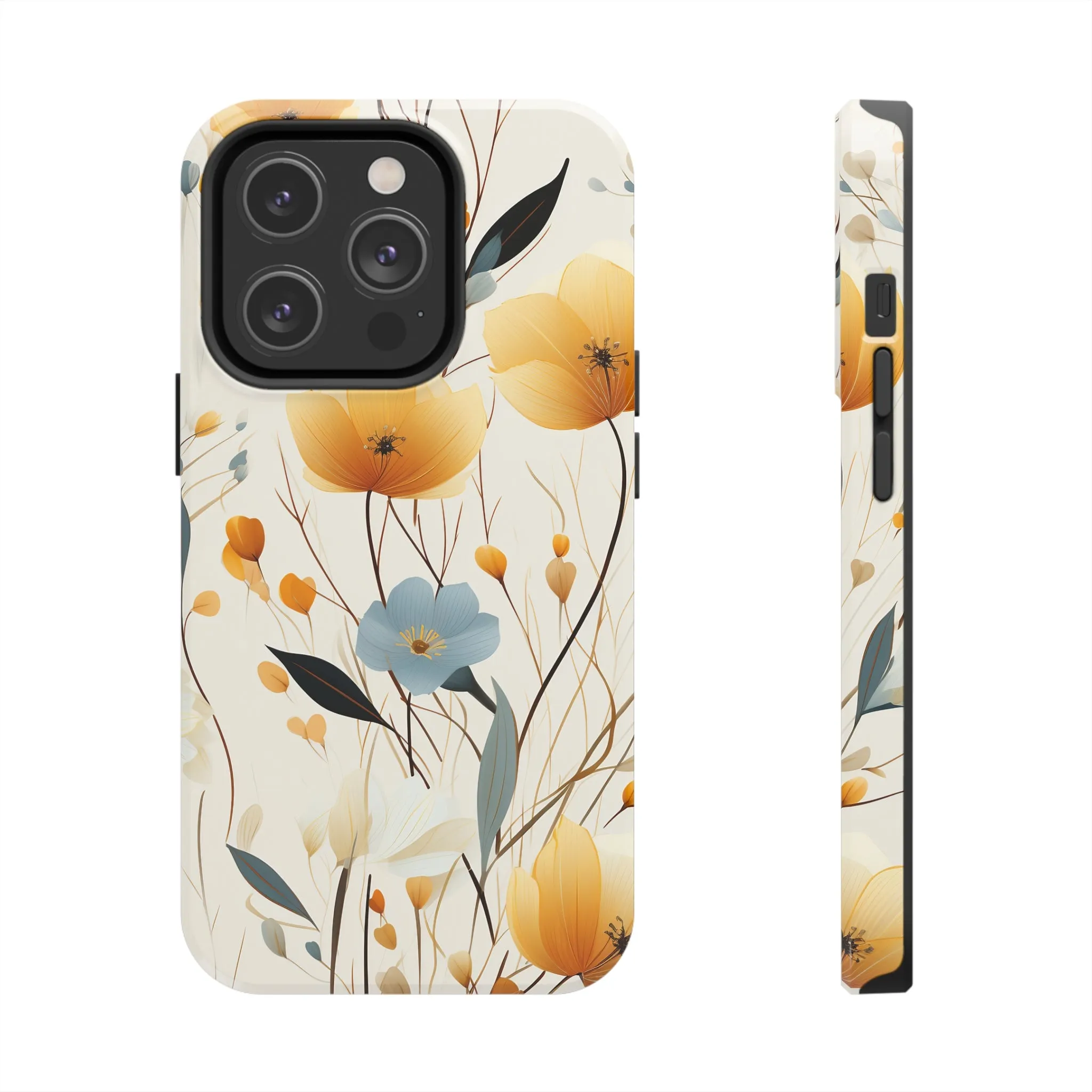 Wildflowers Muted Tones Digital print Design Tough Phone Case compatible with a large variety of iPhone models, Gift, Phone Case