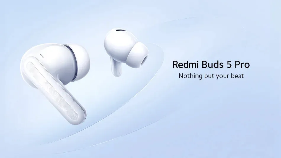 [World Premiere] Global Version Xiaomi Redmi Buds 5 Pro Up to 52dB Active Noise Cancellation 38 Hours Long Battery