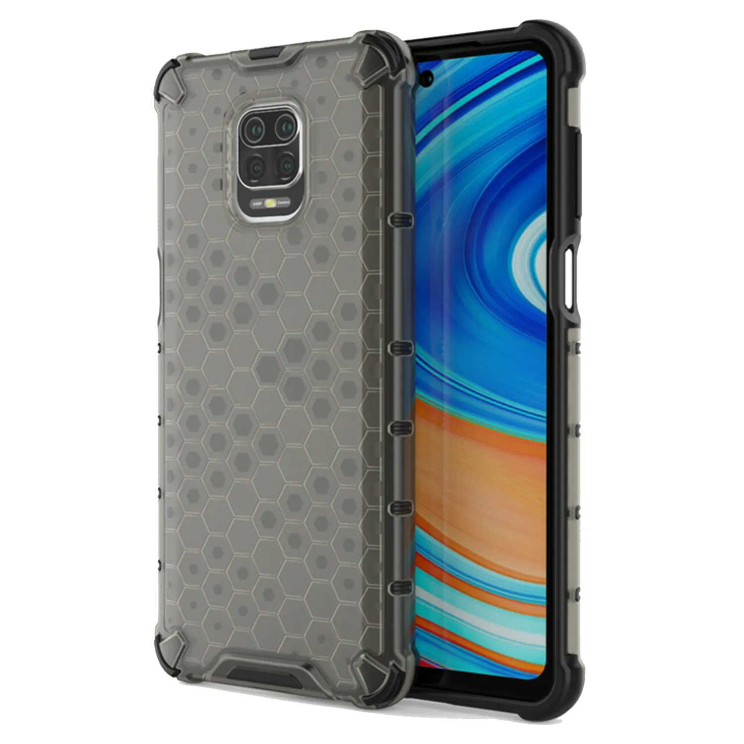 Xiaomi Redmi 9 Pro Honeycomb Hard PC Back Cover Soft TPU Bumper Airbag Tough Case