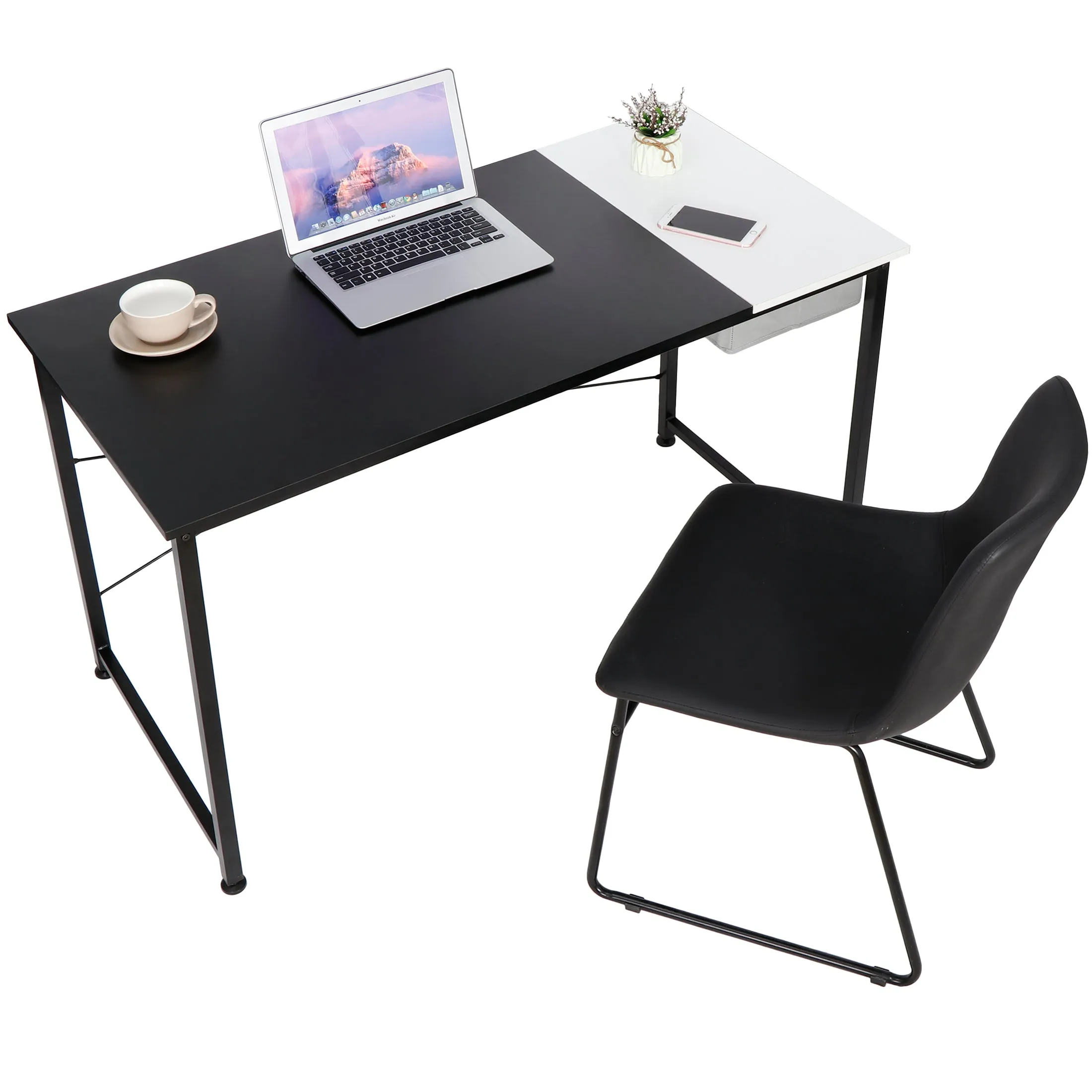 ZENY™ Computer Desk 47’’ Home Office Writing Desk Student Study Desk Laptop Table Modern Simple Desk with Drawer