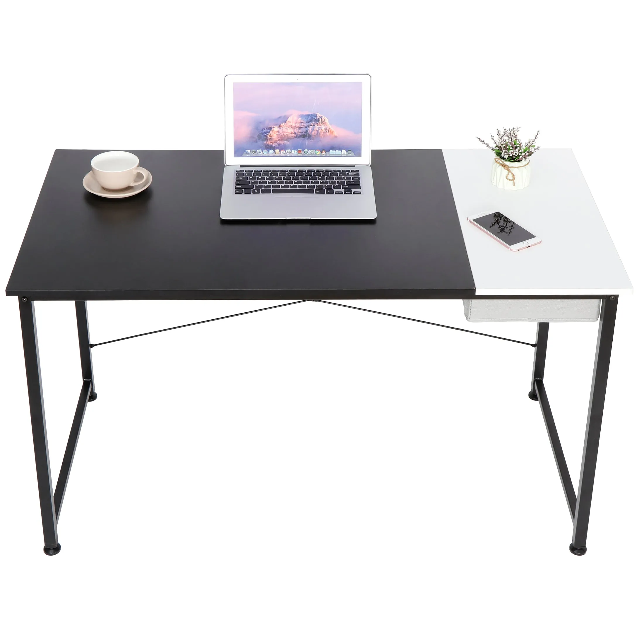 ZENY™ Computer Desk 47’’ Home Office Writing Desk Student Study Desk Laptop Table Modern Simple Desk with Drawer